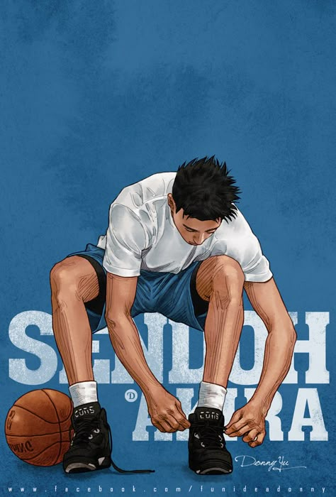 SENDOHN AKIRA Sendoh Akira Fanart, Sendoh Akira Wallpaper, Slam Dunk Wallpapers, Sendoh Slam Dunk, Akira Sendoh, Sendoh Akira, Anime Basket, Basketball Artwork, Inoue Takehiko