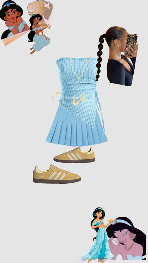 Jasmine inspired fit💙 Disney Outfits, Inspired Outfits, Halloween, Jasmine Inspired Outfits, Disney Jasmine, Disney World Outfits, Halloween 2024, Disney World, Outfit Inspirations