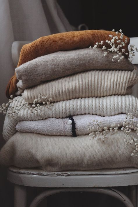 Stack of Clothes on Chair · Free Stock Photo Laundry System, Linen Closet Organization, Sustainable Clothing Brands, Fall Essentials, Autumn Aesthetic, Linen Closet, Room Spray, Cozy Fall, Laundry Detergent