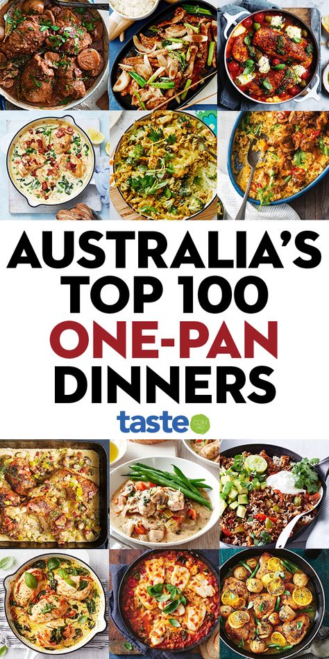 Taste Australia Recipes, One Pan Family Dinner Ideas, Aussie Recipes Australia, Australias Best Recipes, One Tray Dinners, Easy Midweek Meals Families, Quick Midweek Meals, Australian Food Recipes Dinners, Midweek Dinner Recipes