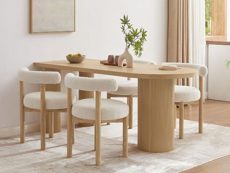 The Emma dining table have the clean lines and pared-down approach to design that has made the enduring success of Scandinavian style. Elegant and practical, it will fit right into your modern or contemporary home. Combo includes:1. Emma Dining Table2. Noah Set of 2 Dining Chair Bench And Table, Scandinavian Dining Table, Dining Furniture Sets, Bench Set, Contemporary Home, Baskets On Wall, Kitchen Dining Furniture, House Inspo, Dining Chair Set