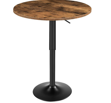 Adjustable height pub table Bar Height Table Diy, Table Haute Bar, Bar Height Tables, High Top Table, Round Pub Table, High Bar Table, Dining Table Height, Round Bar Table, Pedestal Coffee Table