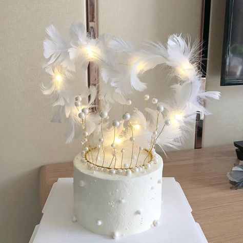 Smarter Shopping, Better Living! Aliexpress.com Heart Led Light, Feather Cake Topper, Feather Cake, Light Cake, Heart Wedding Cakes, Angel Feather, Heart Cake Topper, Dessert Presentation, Light Angel