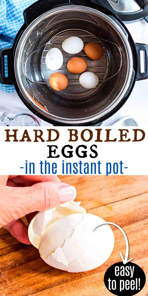 Instapot Hard Boiled Eggs, Hard Boiled Eggs Recipe, Boiled Eggs Recipe, Hard Boil Eggs, Easy Peel Eggs, Easy Hard Boiled Eggs, Recipes Instapot, Instant Pot Hard Boiled Eggs, Boil Eggs