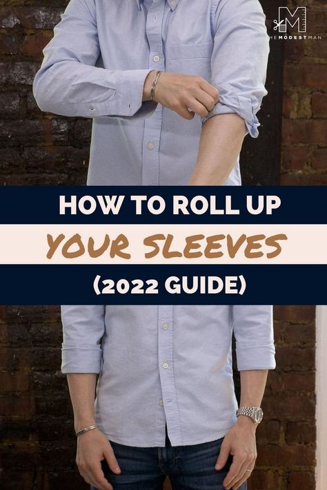 Here are the best stylish and practical ways to roll your shirt sleeves up. How To Fold A Long Sleeve, Roll Sleeves Men, Men Rolled Up Sleeves, How To Fold Shirt Sleeves, How To Fold Long Sleeve Button Up Shirts, Men Sleeves Rolled Up, Rolled Sleeves Men, Rolled Up Shirt Sleeves Men, Ways To Roll Up Sleeves