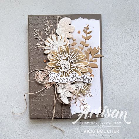 Stampin Up Cheerful Daisies, Cheerful Daisies, Daisy Cards, Latest Colour, Specialty Paper, Stamping Up Cards, Fall Cards, Floral Cards, Stamping Up