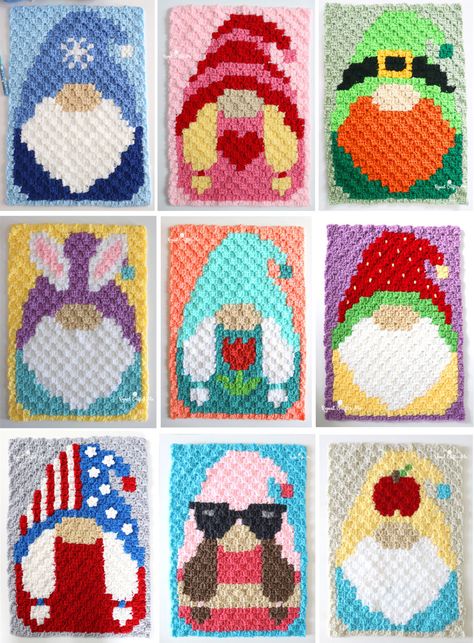 C2c Gnome Pattern, C2c Crochet Designs, Beaded Gnome Patterns, Crochet Gnome Blanket Pattern, Gnome Graph Pattern, Repeat Crafter Me Repeatcrafterme.com, Gnome Blankets, Gnome Crochet Blanket, Crochet Gnome Blanket