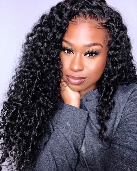 Official Yummy Hair Extensions on Instagram: “NEW !!! Yummy Raw Deep Wave sourced from Burma 💗 link in bio. Invest in the BEST!!! Who is waiting on the matching frontal to restock??” Grey Hair Extensions, Cambodian Hair, Waves Curls, Curly Lace Front Wigs, Raw Hair, Blonde Ombre, Deep Wave, Heat Styling Products, Curly Wigs