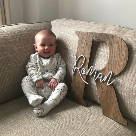 Nursery Decor-Nursery Name Sign-Nursery Wall Art-Baby Name | Etsy Personalized Nursery Decor, Laser Engraved Ideas, Handmade Wood Signs, Wooden Name Signs, Wooden Letter, Cnc Projects, Baby Name Signs, Wooden Names, Nursery Name