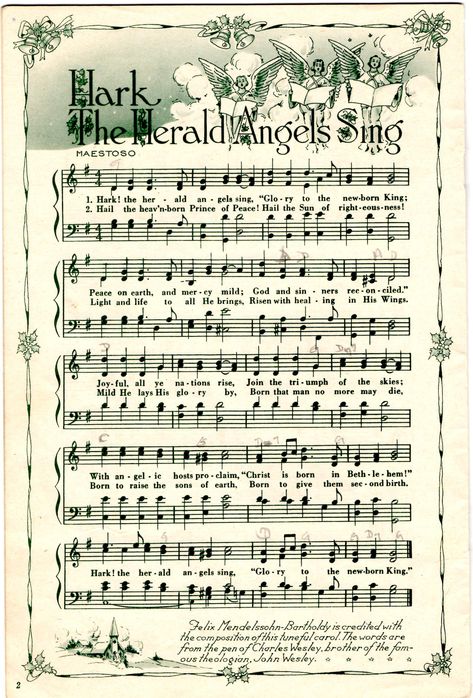 Hark The Herald Angels Sing | For you to use. | raidensgrammie21 | Flickr Hark The Herald Angels Sing Sheet Music, Hark The Herald Angels Sing Art, Hark The Herald Angels Sing, Hymn Sheet Music, Papel Vintage, Christmas Sheet Music, Postal Vintage, Old Sheet Music, Music Crafts