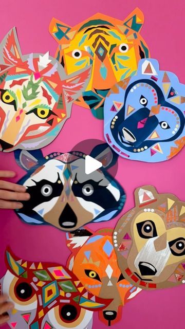 Little Artists | Art Education Projects on Instagram: "TEMPLATES for all of these totem animal collages are now ready to download and print from the resources section of our online classroom (best printed on A3 paper). We have video tutorials for wolf & owl already live and the remaining animals scheduled to come. Become a member with us to access now 🧑🏼‍🎨🎨✂️ #thelittleartistsroom" Art Camp Projects, Camp Projects, Art Education Projects, Totem Animal, Animal Portraits Art, Art Camp, Online Classroom, Teacher Things, Collage Template