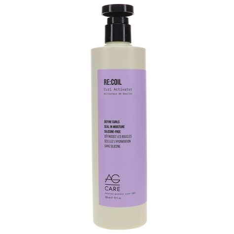 AG Hair Recoil Curl Activator is the best hair moisturizing curl activator. This product is specially designed to increase the curls and volume to hair. This curl activator keeps curls in place throughout the day and does not weigh down hair with a heavy gel. This product is lightweight and oil free to revitalize curls without weighing them down. AG hair is devoted to providing products that work, by using natural ingredients that deliver results. AG hair leaves out harmful ingredients such as salt, paba, parabens and DEA that can be harmful and damaging to hair. Deriving from 27 years of experience AG hair is devoted to continuously researching new solutions to meet and nourish every hair type. AG is inspired to bring simplicity and confidence to every customer by choosing all natural ing Curly Hair Cream, Healthy Curls, Curl Activator, Ag Hair Products, Curl Cream, Hair Cream, Best Hair, Dry Shampoo, Hair Products