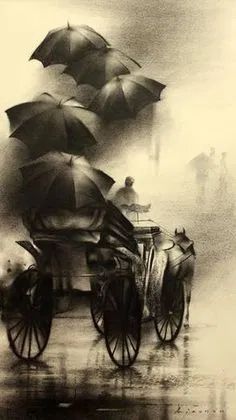 Charcoal Artwork, Landscape Pencil Drawings, Charcoal Paint, الفن الرقمي, Couple Drawing, Black Paper Drawing, Art Charcoal, Charcoal Drawings, Charcoal Sketch