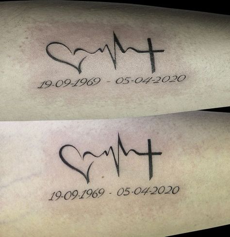 Cross Heartbeat Heart Tattoo, Heart And Heartbeat Tattoo, I Cross My Heart Tattoo, Cross Heartbeat Tattoo, Heart Ripped Out, Heartbeat Tattoo Memorial Mom, Heart Beat Memorial Tattoos, Cross Remembrance Tattoos, Heart Beat Tattoo Designs For Women