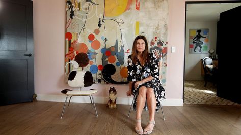 Cortney Novogratz reigns over a design empire, has seven kids and still found time to oversee an eight-month renovation of her family's Hollywood Hills “castle.” Novogratz Design, Shade Store, Modern Architects, Pink Paint, Hollywood Hills, International Women's Day, Commercial Interior Design, Design Aesthetic, Apartment Living Room