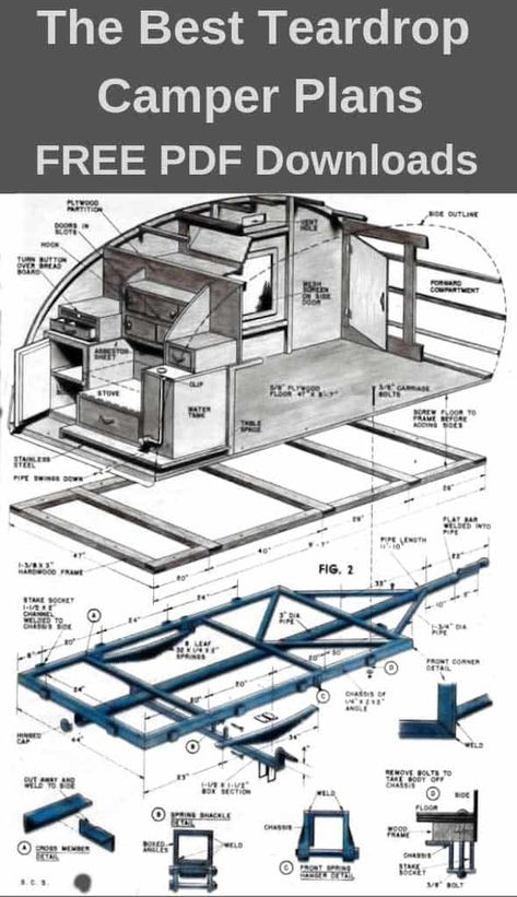 11 Free Teardrop Camper Plans (PDF Downloads) | OffGridSpot.com Kombi Trailer, Diy Trailer, Diy Teardrop Trailer, Teardrop Trailer Plans, Building A Teardrop Trailer, Teardrop Camper Plans, Camping Trailer Diy, Supraviețuire Camping, Teardrop Caravan