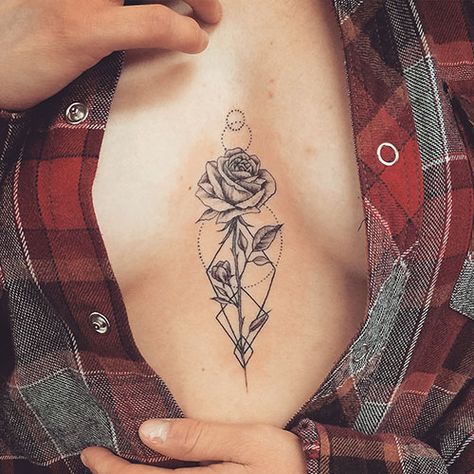 Tiny Tattoo, Cat Tattoos, Butterfly Tattoos, Rose Chest Tattoo, Underboob Tattoo Designs, Cool Chest Tattoos, Inspiration Tattoos, Chest Tattoos For Women, Chest Piece Tattoos