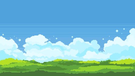 Pixel Art Aesthetic Landscape, Pixel Art Scenery Landscapes, Retro Background Landscape, Pixel Background Landscape, Simple Pc Wallpaper, 8bit Background, Pixel Game Background, Pixel Art Game Background, Cloud Pixel Art