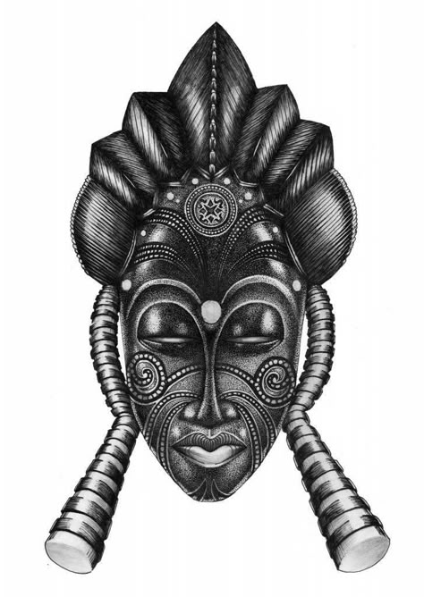 Black And White African Art, African Sleeve Tattoo, Afro Tattoo, Orishas Yoruba, African Tattoo, Simple Tattoos For Guys, Queen Tattoo, Gcse Art Sketchbook, Leg Tattoo Men