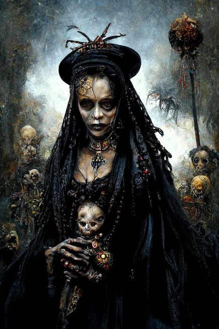 Voodoo Art Voodoo Queen Art, Voodoo Queen, Voodoo Art, Voodoo Priestess, Baron Samedi, G Tattoo, Dramatic Arts, Queen Art, Witchy Fashion