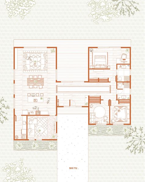 Whether you’re remodelling your home or planning a new project, I can help bring your ideas to life✨ Just like this house floor plan here, I can help you visualise your home layout with decorative elements to add context to your space without the overwhelming architectural details. I would love to be a part of your home project, DM me if you would like to collaborate on a house floor plan😊 #design #interior #interiordesign #floorplan #layout #homedesign #illustration #designillustration ... Home Interior Layout Plan, Floor Plan Illustration Architecture, Floor Plans Render, Flooring Layout Plan, Interior Plans Layout, Presentation Floor Plan, Architecture Plans Graphics, Interior Design Plan Drawing, Floor Plan Kitchen Dining Living