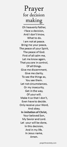 Prayer For Decision Making, Difficult Decisions Quotes, Prayer For Difficult Times, Prayer For Discernment, Strength Prayer, God Strength, Relationship Prayer, Prayers For My Husband, Prayer For Guidance