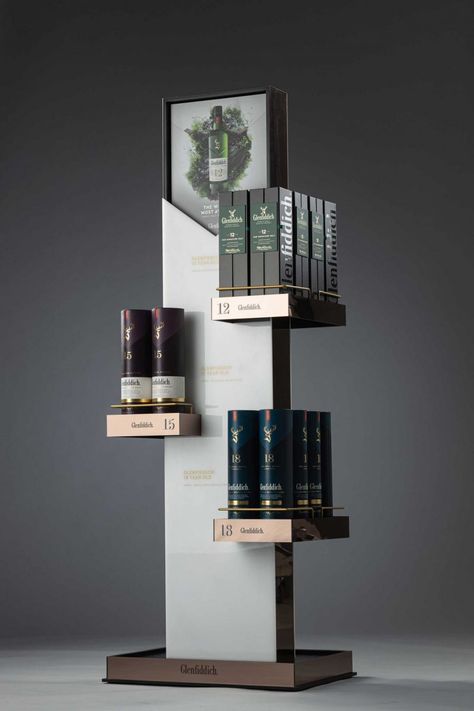 Glenfiddich – KORALA Display Shelf Design, Cardboard Display Stand, Pos Design, Store Shelves Design, Retail Design Display, Exhibition Stall Design, Point Of Sale Display, Perfume Display, Pharmacy Design