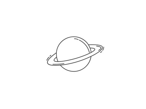 Saturn Cute Drawing, Saturn Sketch Drawings, Saturn Aesthetic Drawing, Moon And Saturn Drawing, Drawing Of Saturn, Saturn Doodle, Saturn Drawing, Tattoo Ghost, Saturn Tattoo