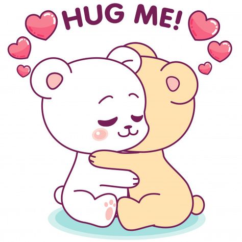 #loveforcreativity Adorable little bears hugging each other | Premium Vector #Freepik #vector #baby #heart #love #gift Bears Hugging, Hug Cartoon, Hugging Drawing, Teddy Bear Hug, Hug Gif, Animal Hugs, Cute Hug, You Are My Moon, Love Cartoon Couple