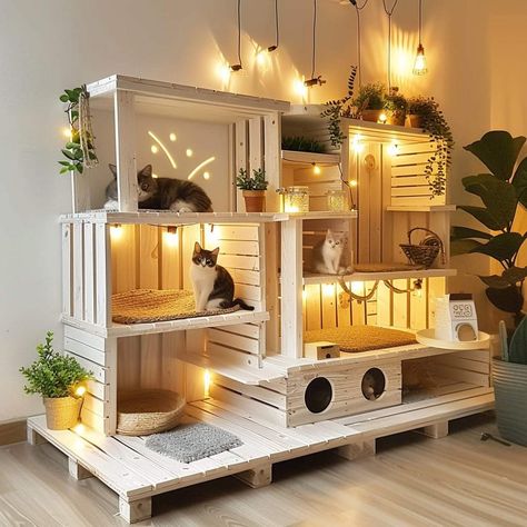 Cat Room Diy, Cat Room Decor, Katt Grejer, Diy Cat Tree, Eco Garden, Cat House Diy, Diy Cat Toys, Cats Diy Projects, Outdoor Cat House