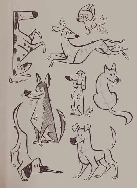 Sketching Skills, Character Design Cartoon, 강아지 그림, Cartoon Sketches, 캐릭터 드로잉, Dog Illustration, Animal Sketches, Dog Drawing, Cartoon Character Design