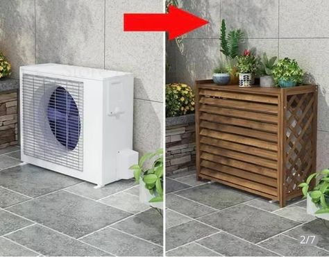 Ac Condenser Cover, Hiding Ac Unit Outside, Aircondition Cover Outdoor, Air Conditioner Cover Outdoor, Heat Pump Cover, Indoor Air Conditioner, Outdoor Air Conditioner, Ac Cover, Air Conditioner Cover