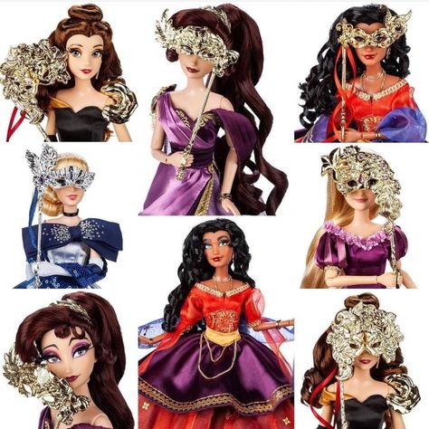 Disney Designer Midnight Masquerade details Disney Princess Doll Collection, Pocket Princess Comics, Midnight Masquerade, Disney Barbie Dolls, Cinderella Doll, Pocket Princess, Pocket Princesses, Enchanted Doll, Disney Princess Dolls