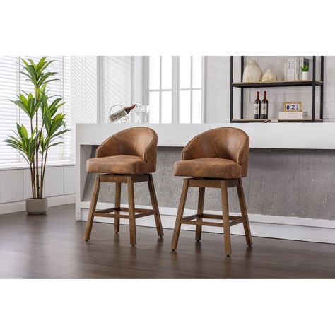 Leather Swivel Bar Stools, Vintage Bar Stools, Counter Height Chairs, Stools With Backs, Counter Height Bar, Counter Height Bar Stools, Dining Room Bar, Swivel Bar Stools, Fabric Seat