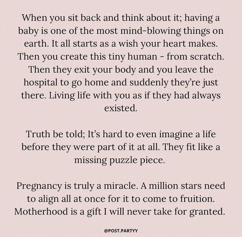 Missing Puzzle Piece, Pregnancy Affirmations, Miracle Quotes, I Am So Lucky, Mothers Love Quotes, Magic Quotes, Mom Life Quotes, Pregnancy Quotes, Quotes About Motherhood