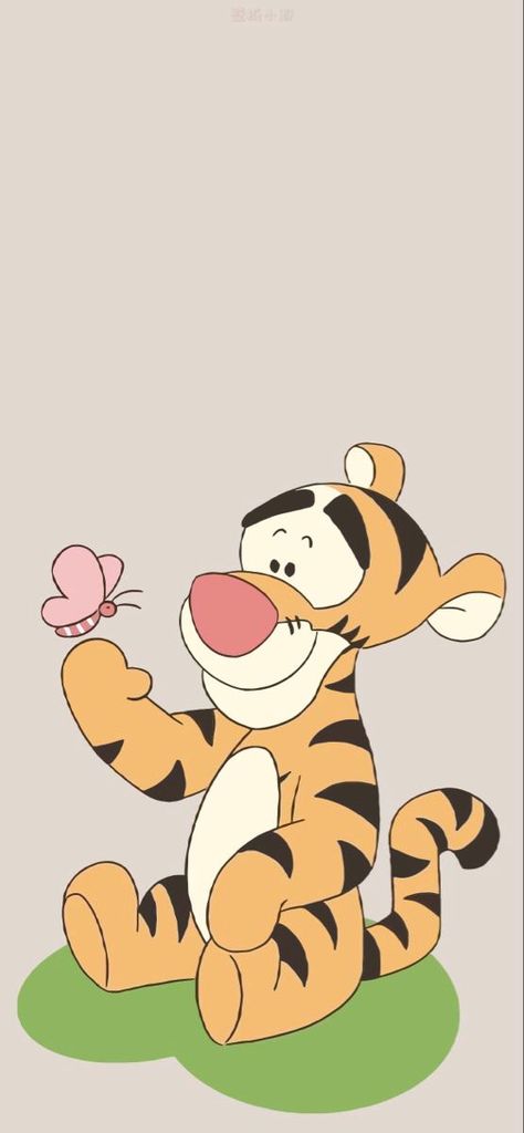 Tiger Winnie The Pooh Drawing, Tiger And Pooh, Tigger Wallpaper, Tiger From Winnie The Pooh, Bestie Wallpapers, Disney Tiger, Winnie The Pooh Decor, Winnie The Pooh Drawing, Tigger Disney