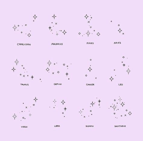 Leo Tattoo For Women Constellation, Star Tattoos With Meaning, Zodiac Signs Constellations Tattoo, Star Signs Constellations, Leo Constellation Tattoo Behind Ear, Star Cluster Tattoo Zodiac, Zodiac Star Map Tattoo, Leo Constellation Tattoo Hand, Zodiac Sparkle Tattoo