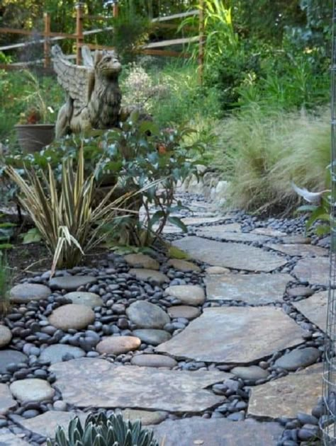 If you’re a social animal, you must love holding pool parties and barbeques with friends. And for this, you must have a good looking outdoor area. You... | Let the Bushes Grow #Flagstone #Flagstonepaving #Flagstoneideas #Flagstonepatio #Flagstonepatioideas #patioFlagstone #decoratedlife Flagstone Patio Design, Flagstone Pathway, Backyard Ponds, Amazing Backyard, Pathway Landscaping, Garden Paving, Flagstone Patio, Garden Walkway, Rock Garden Landscaping