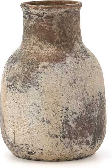 Amazon.com: PORCER 8.2 Inch Ceramic Rustic Terracotta Vase, Farmhouse Decorative Vase Boho Decor, Ceramic Vases for Home Decor, Living Room, Entryway, Table, Thanksgiving Christmas New Year Holiday - Gray : Home & Kitchen Vases Diy, Pottery Decor, Rustic Pots, African Inspired Decor, Christmas Vases, Terracotta Vase, Rustic Pottery, Rustic Ceramics, Outdoor Room