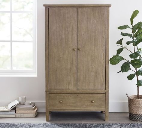 Dressers, Chests & Chests of Drawers | Pottery Barn Farmhouse Armoire, Farmhouse Wardrobe, Farm Inspiration, Farmhouse Bedroom Furniture, Extra Wide Dresser, Clothes Rod, Wide Dresser, Wood Farmhouse, Dovetail Joinery