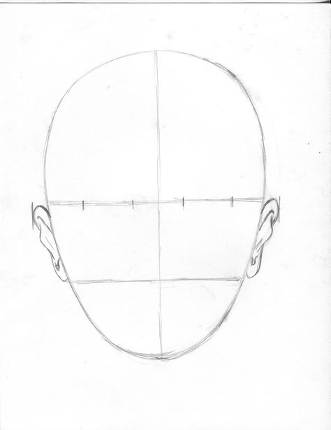 How To Draw A Face Shape, Face Shape Guide Drawing, Drawing Face Shapes, Face Proportions Drawing, Easy Portrait Drawing, Simple Face Drawing, Draw A Face, Facial Proportions, Face Proportions