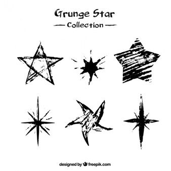 Rock And Roll Sign, Emo Designs, Star Tattoo Designs, Clever Tattoos, Arte Grunge, Star Illustration, Art Journal Therapy, Grunge Art, Graphic Design Fonts