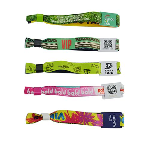 13.56M Ultralight Custom Printing NFC Fabric Wristband  For Giveaways/Trade Show!  1. RFID fabric wristband also name as rfid event wristbands, rfid festival wristbands are comfortable and durable, which are equipped with a slider for a one-size-fits-all capability.   2. Can be one time use or recycle use depends on the lock type. Widely used in festivals, events, concerts, parties, conferences etc.   #Wristbands #Giveaways #TradeShow #NFCFabricWristband #FabricWristband Music Festival Wristband Design, Concert Theme, Festival Wristbands, Conference Branding, Wristband Design, Festival Merchandise, Reading Festival, We Are Festival, Printing Fabric