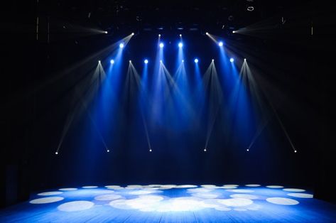 Free stage with lights, lighting devices... | Premium Photo #Freepik #photo #background #music #party #light Blue Stage Lighting, Stage With Lights, Disco Background, Stage Lighting Design, Dance Background, Concert Lights, Blue Neon Lights, Theatre Lighting, Stage Photo