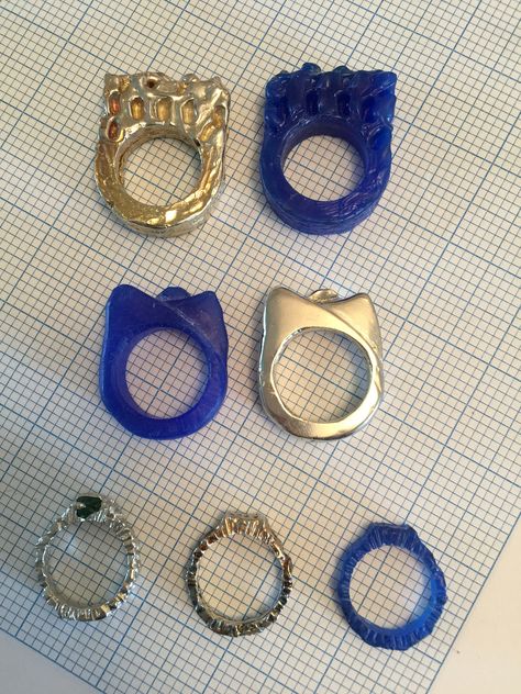 Casting Ring Designs, Jewellery Wax Carving, Ring Carving Ideas, Wax Cast Jewellery, Cast Rings Ideas, Wax Casted Rings, Lost Wax Casting Rings Design, Wax Ring Carving, Wax Carved Jewelry