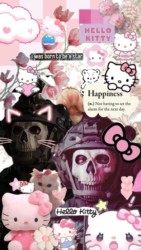 ghost and hello kitty 🩷 | #pink #pinkaesthetic #wallpaper #hellokitty #kitty #cat #cod #callofduty #ghostcod #simonriley #simonghostriley Hello Kitty Wallpaper Hd, Pink Wallpaper Hello Kitty, Hello Kitty Videos, Pretty Wallpapers Tumblr, Hello Kitty Aesthetic, Emo Wallpaper, Hello Kitty Pink, Sanrio Wallpaper, Anime Crafts