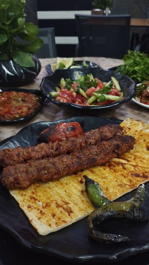 Kebab Fake Story, Adana Kebab, Iran Food, Albanian Flag, Food Vids, Food Displays, Fancy Restaurant, I Want To Eat, Fake Story