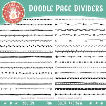 These set of doodle page dividers clipart are perfect for neatly dividing sections of a page. They match perfectly with my skinny borders sets, and can easily be resized to suit your needs.The set includes 30 high-res black and white borders.Save $$$ and get matching skinny borders and matching frames when $$$ you buy the bundle!YOU MIGHT ALSO LIKE:Skinny Doodle Borders ClipartSkinny Doodle Borders Clipart 2***************************************************************************************** Journal Frames Doodle Borders, Fun Borders To Draw, Divider Doodles, Doodle Embellishments, Zentangle Lines, Bujo Borders, Border Doodles, Pretty Visuals, Divider Clipart