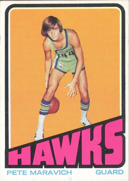 A fan's guide to 10 of the coolest 1970s basketball cards on the planet. Pete Maravich, Sports Cards Collection, Topps Baseball Cards, Basketball Rules, Old Baseball Cards, Sports Trading Cards, Player Card, Basketball Star, Nba Legends