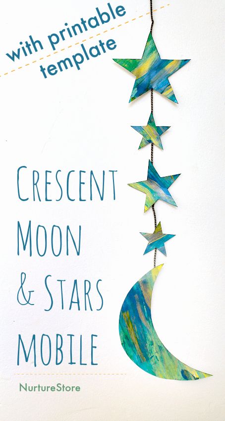 crescent moon and stars mobile craft printable, easy Ramadan craft for kids Ramadan Craft, Stars Mobile, Space Crafts For Kids, Mobile Craft, Ramadan Kids, Arts And Crafts For Teens, Moon Crafts, Eid Crafts, Ramadan Activities